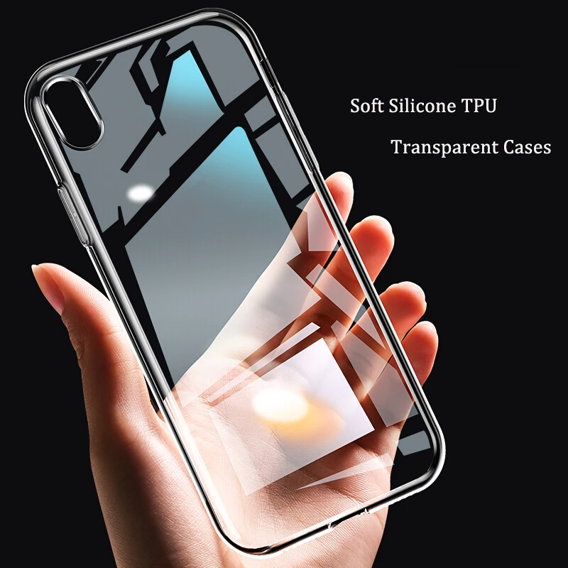 Чехол для iPhone 6 6S Plus 5 SE 5S чехол iPhone7 8 X Xs Max прозрачный ТПУ силиконовый защитный