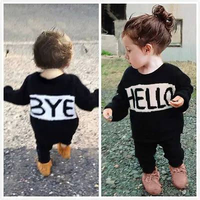 

Toddler Baby Kids Girls Boys Sweatshirts T-shirt Tops Pants Outfits Clothing Set Baby Clothes