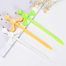 Пальца гироскопа гелевые ручки 0,38 мм черный корейский канцелярия Школьные принадлежности Kawaii для девочек и мальчиков перо студент подарок