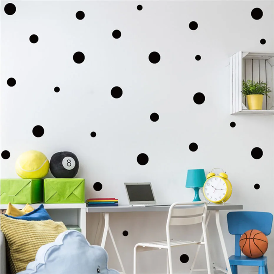 

Tiny Polka Dots Circle Cycling Round Christmas Kids Decoration DIY Wall Sticker Refrigerator BedRoom Home Decoration Accessories