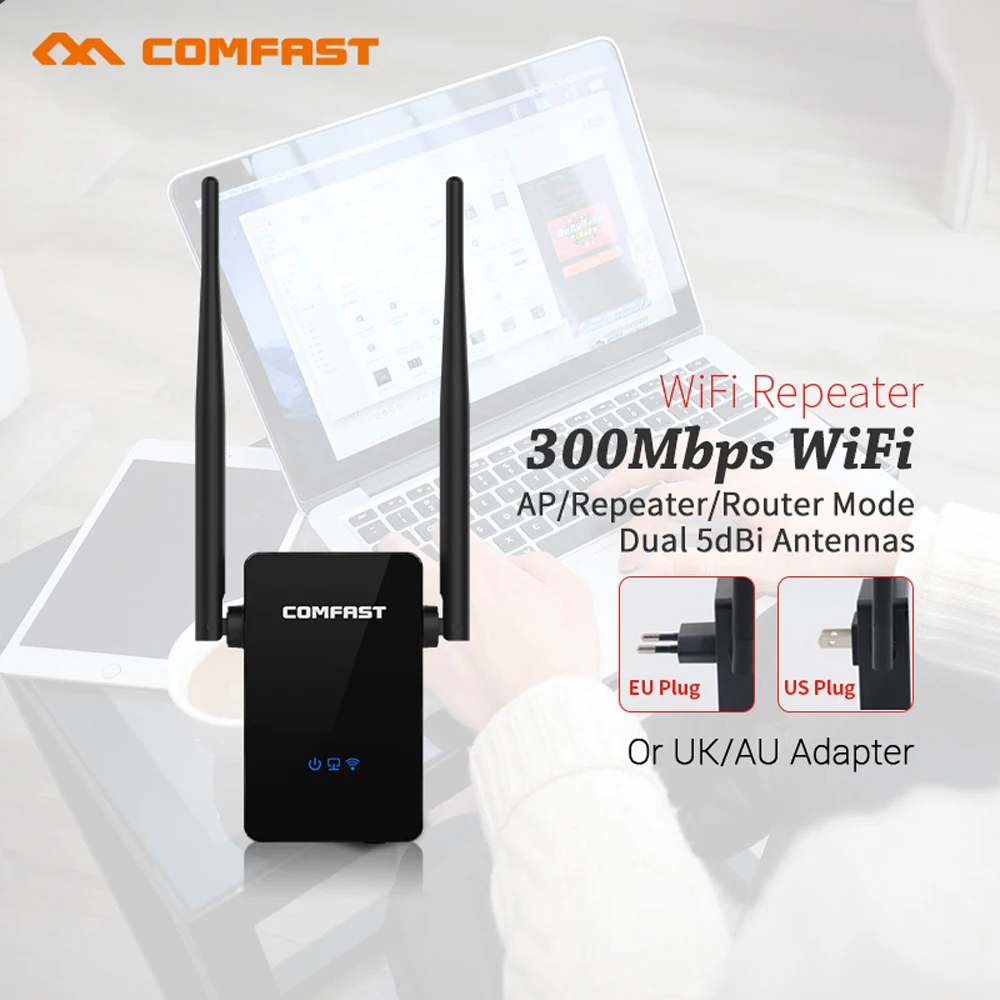 

Comfast CF-WR302SWireless WIFI Router Repeater 300M 10dBi Antenna Wi fi Signal Repeater 802.11N/B/G Roteador Wi-fi Rang Extender