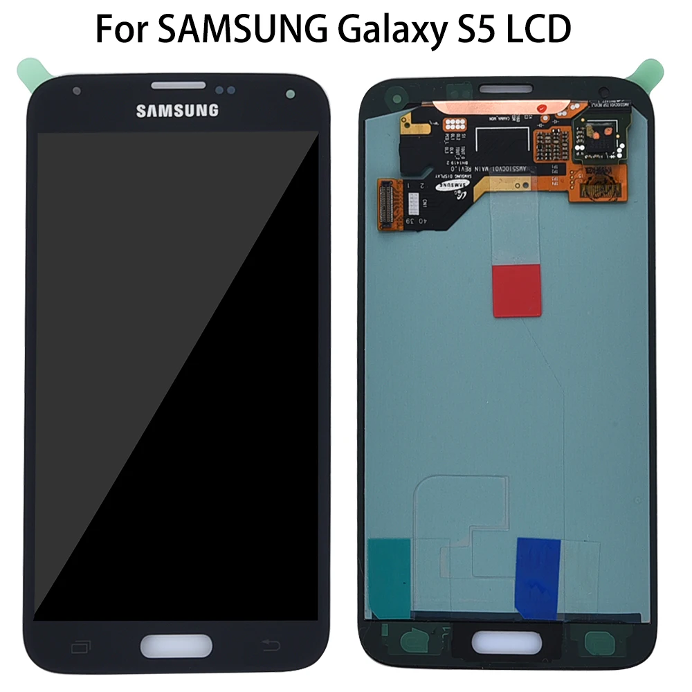

ORIGINAL 5.1'' Super AMOLED For SAMSUNG Galaxy S5 i9600 G900 G900F LCD Display Touch Screen Assembly Replacement Parts