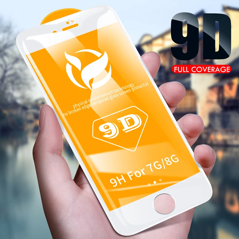 

9D Protective Glass For iPhone 7 Screen Protector iPhone 8 Xr Xs Xs Max Tempered Glass On iPhone X 6 6s 7 8 Plus Xs Glass