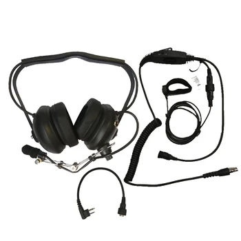

H41 aviation headset VOX PTT Earpiece for Motorola 2 Pin Walkie Talkie EP450 GP2000 GP88 GP88S CP88 Two Way Radio