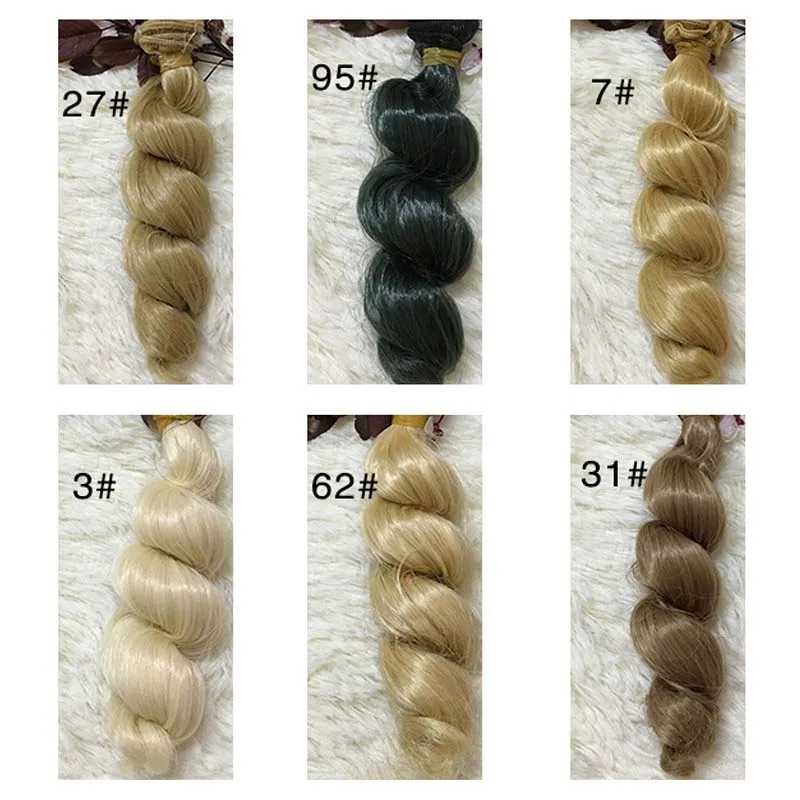 10PCS/LOT New SD BJD Wavy Doll Curls High-temperature Wire DIY Wig Doll Hair 15CM wavy-wig : image 10PCS/LOT New SD BJD Wavy Doll Curls High-temperature Wire DIY Wig Doll Hair 15CM wavy-wig
