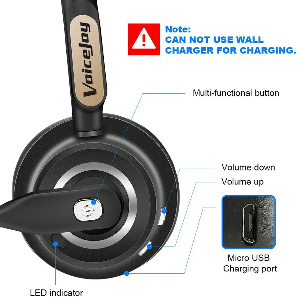 Bluetooth гарнитура/гарнитура для водителя грузовика VoieJoy беспроводные наушники с