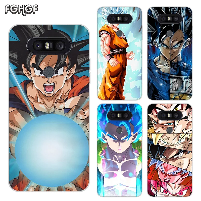 

Luxury Soft Full Protection Transparent Printed Phone Case For LG Q6 Q7 Q8 Frosted Fundas Cover Coque Super Dragon Ball
