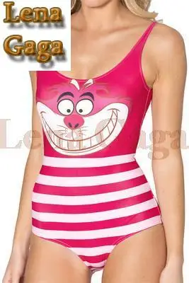 

Sexy Women Beach Swimsuit One Piece Cartoon Backless Female Ladies Non-Padded Straps Printed Bathing Suit Swimwear One Pieces