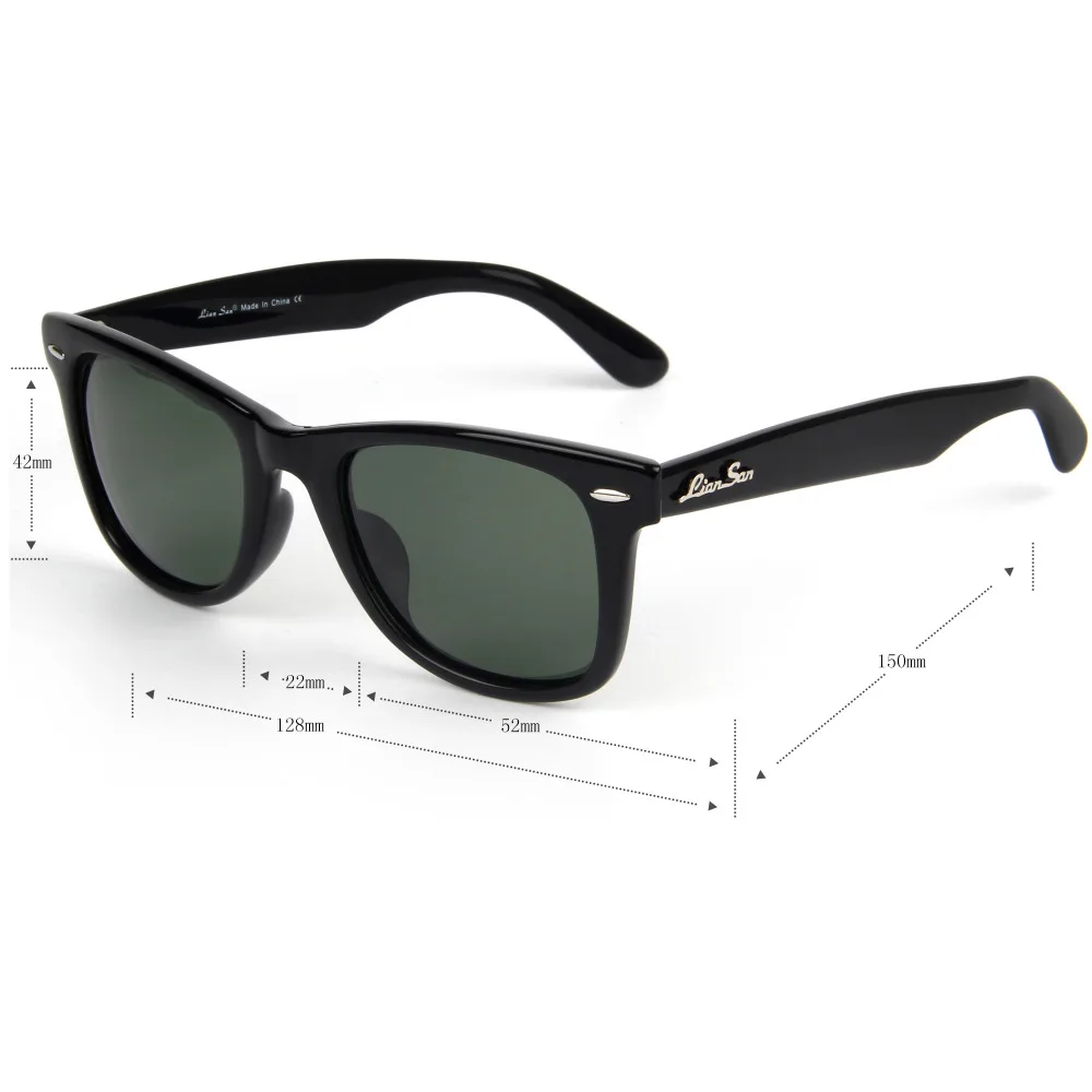 LianSan, Ретро стиль, поляризационные Женские квадратные солнцезащитные очки, для женщин и мужчин, Ретро стиль, роскошные, брендовые, дизайнерские, ацетат, для вождения, модные, черные, LSP2140H