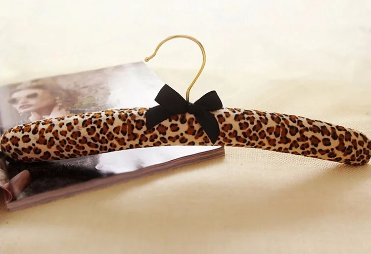 [ ] Красивые Leopard-print cotton мягкий вешалка для одежды(20 шт./лот