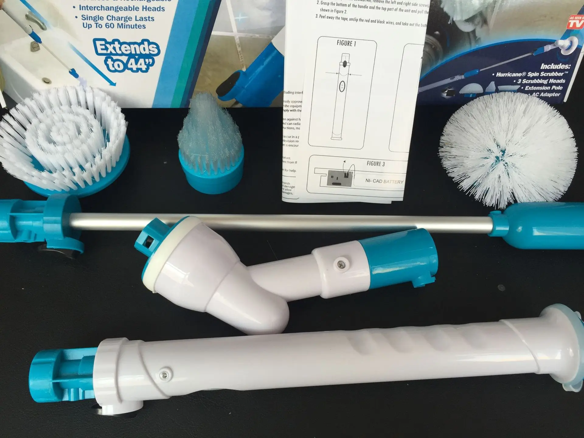 Home Long-handled Electric Window Cleaner Mop Polishing Waxing Automatic Rechargeable Bath Kitchen  - 32902875519