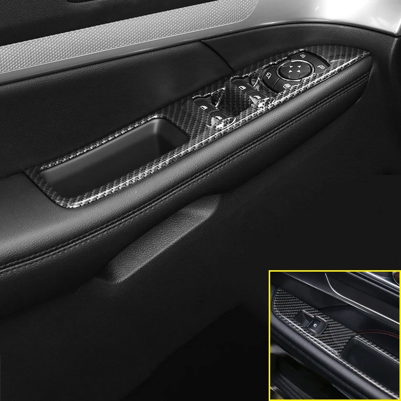 4 шт. для Ford Explorer- карбоновое волокно Межкомнатная дверь бронированный оконный переключатель Крышка отделка автомобильный стиль