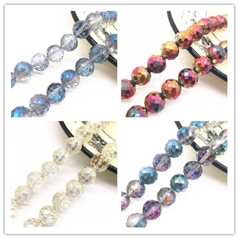 

Wholesale 12mm Austria Faceted High Quality Crystal Glass Loose Spacer Round Beads Ball Handmade DIY Jewelry Making Bracelet