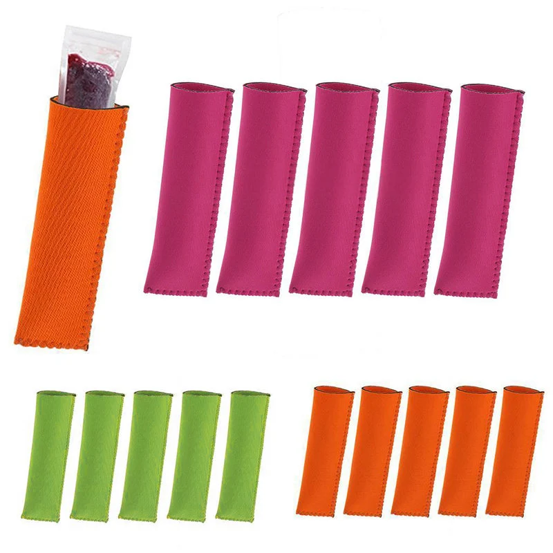 1pc/5pcs Neoprene Popsicle Holder Freezer Icy Pole Ice Lolly Sleeve Protector Ice Block Holder Ice Cream Tools Mayitr