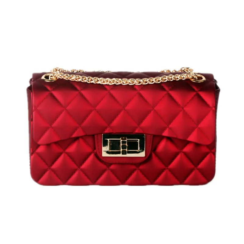 

Female Bag 2019 New Fragrant Bag Female Straddle Mini Bag Linger Chain Jelly Bag