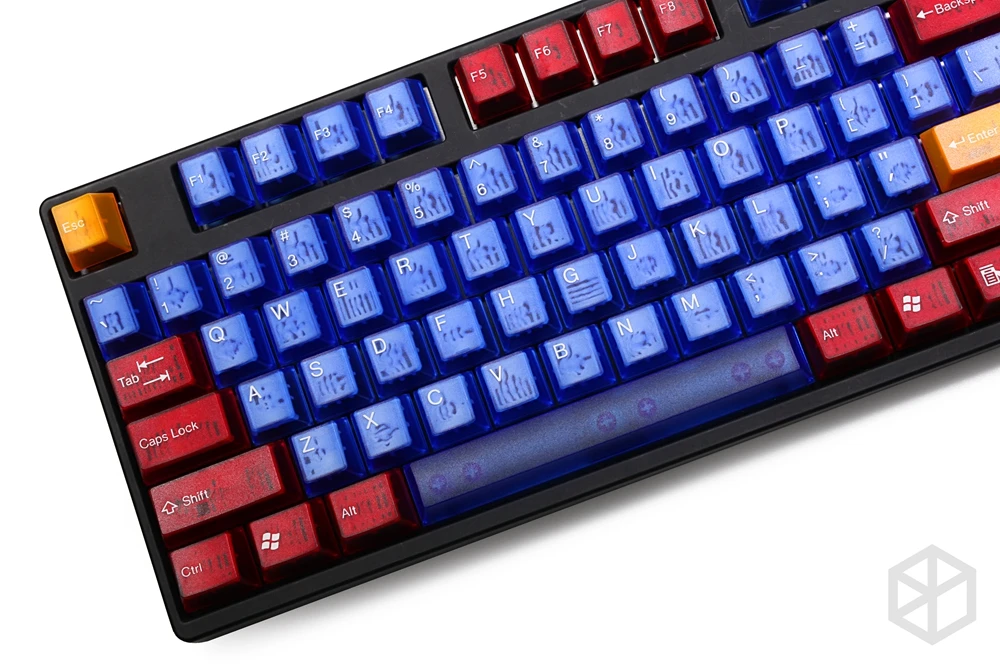 Taihao cubic abs с двумя шапками для игр механическая клавиатура синим желтым оранжевым