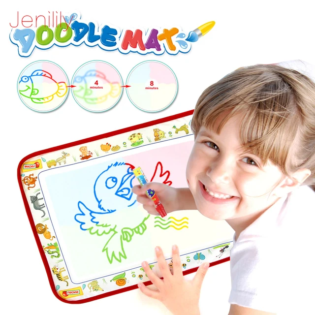 $US $1.78  38*29CM Baby Kids Add Water with Magic Pen Doodle Painting Picture Water Drawing Play Mat in Drawin