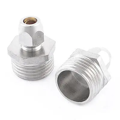 

2 x 1/2" PT Male Threaded Hex Bushing Hydraulic Quick Adapter for 6mm Tube