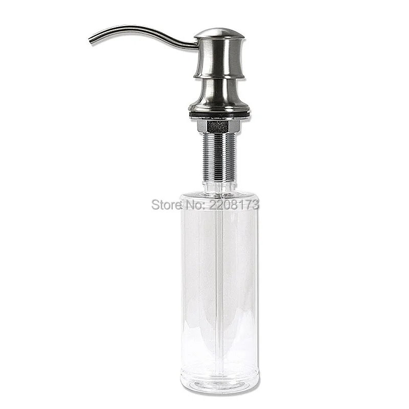 High Quality 100% Solid Brass 5 Yr Warranty 360 Swivel Kitchen Sink Soap Dispenser With Copper Pump In Brushed Nickel Sturdy