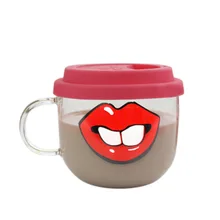 500 мл прозрачная кавайная стеклянная чашка Милая кружка кошка борода узор пивная стеклянная забавная стеклянная чайная чашка для молока воды кофейная кружка