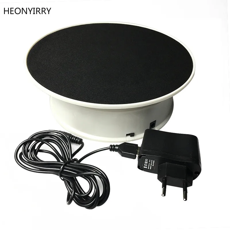 20cm 360 Degree Electric Rotating Turntable Display Stand for Photography Max Load 1.5kg video shooting props Turntable Battery intelligent electric turntable for 360 photography speed