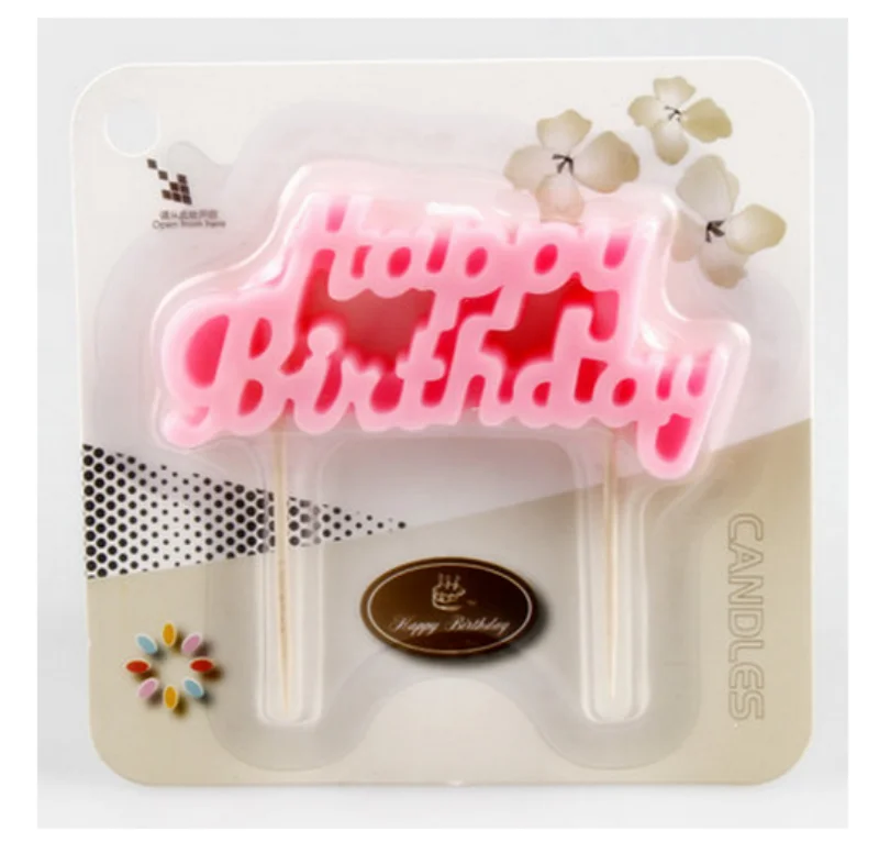 10SetsPinkBlueHappyBirthdayCandleCakeDecorationCandles