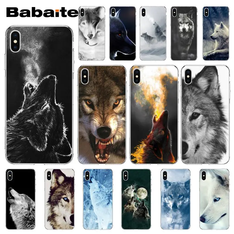 Babaite angry snow wolf TPU Мягкий силиконовый чехол для телефона Apple iPhone 8 7 6 6S Plus X XS MAX 5 5S SE XR