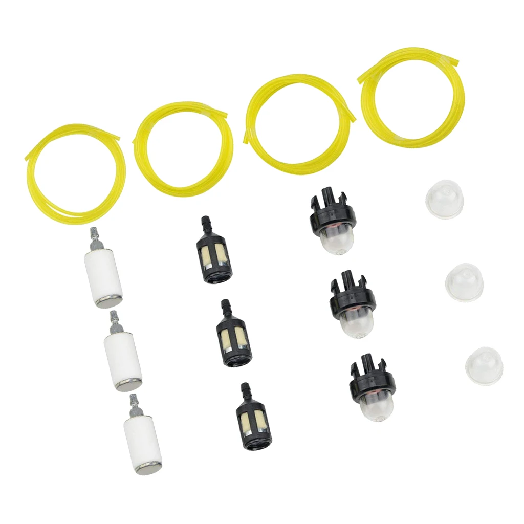 PACK of Fuel Line Hose & Fuel Filter & Primer Bulb Kit for Stihl Poulan String Trimmer Chainsaw