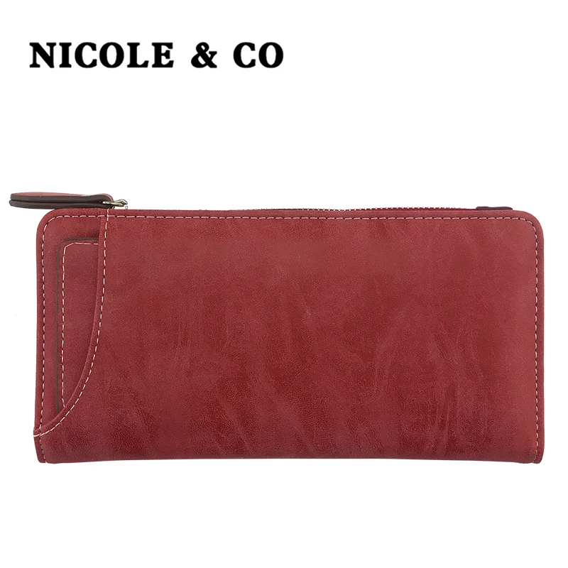 

NICOLE & CONEW Women Wallets PU Leather Long Style Card Holder Money Purse Female Fashion Bag id