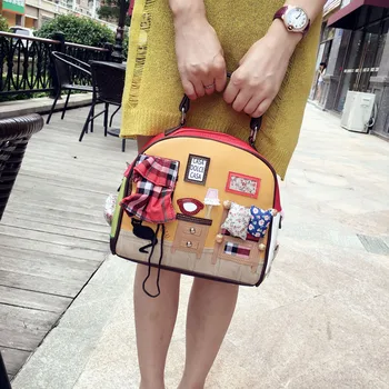 

Creative fashion splicing technology exquisite beauty home medium hand shoulder bag 2018 festival gift