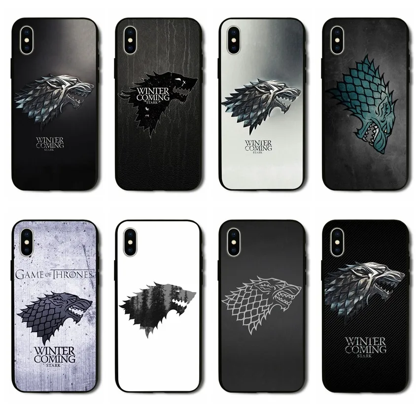 

Game of Throne House Stark Wolf phone Cover Case for iPhone X XS Max XR 6 6S 7 8 Plus 5 5S SE Samsung Galaxy S6 S7 S8 Edge Plus
