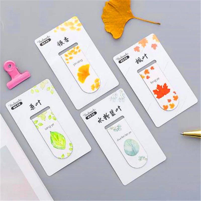 

Autumn Leaf Simple Plant Magnet Bookmark Student Literary Paper Clip School Office Supplies Friend's Stationery Birthday Gift