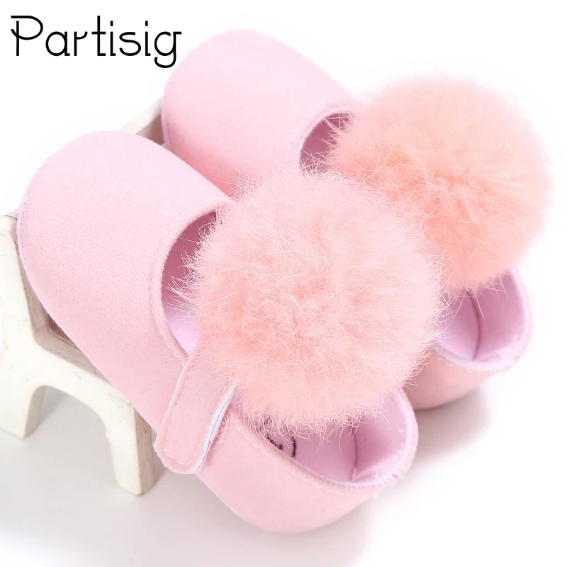 

2018 Baby Shoes Summer Spring Princess Shoes Baby Girls Pompom First Walkers