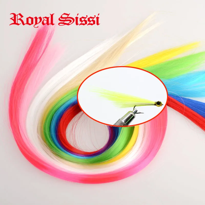 Royal Sissi 12colors Durable minnow Fibers saltwater streamers fly Tying Materials Synthetic hair Fibres pike&bass flies making