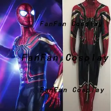 Новейший Детский карнавальный костюм Железного Человека-паука для взрослых, костюм супергероя Zentai, костюм супергероя, съемные комбинезоны, Лидер продаж