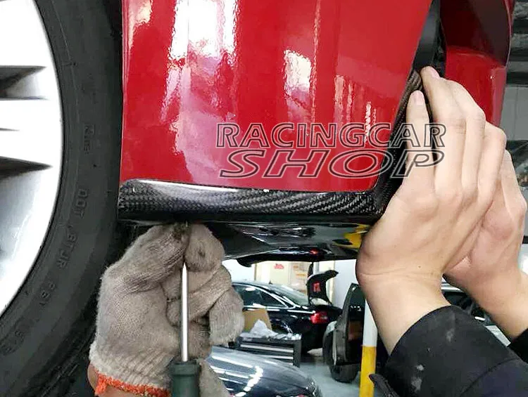 P Стиль Настоящее углеродное волокно передний спойлер сплиттер 1 пара для BMW F30 F35 M