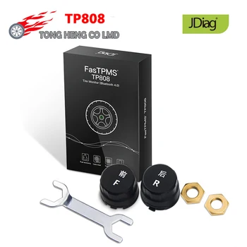 

JDiag FasTPMS TP808 Smart Bluetooth Waterproof Tire Pressure Monitor Sensor Motorcycle Tester Tyre Temperature Alarm