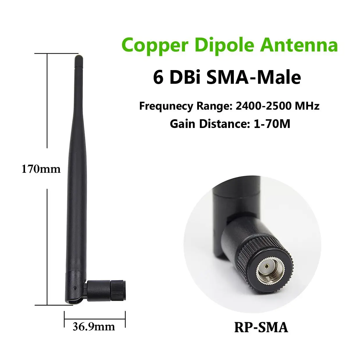 2 шт./лот 2,4 GHz 3dBi WiFi 2,4g антенна RP-SMA мужской беспроводной маршрутизатор+ 17 см PCI U. FL IPX к RP SMA мужской косичка кабель