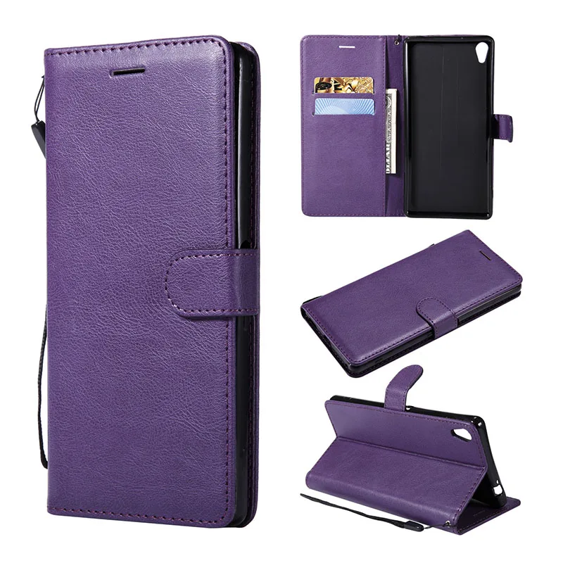 Retro PU Leather Wallet Case For Sony Xperia L1 L2 E5 E6 Z3 Z5 Mini XZ XZ1 XZ2 Compact XA XA1 XA2 Ultra Book Style Cover Coque (6)