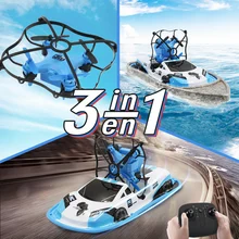 3 in 1 RC Drone Boat Car Vehicle Water Ground Air Mode 3-mode Altitude Hold Headless RC Quadcopter Helicopters Toys For kid gift 3 in 1 RC Drone Boat Car Vehicle Water Ground Air Mode 3-mode Altitude Hold Headless RC Quadcopter Helicopters Toys For kid gift