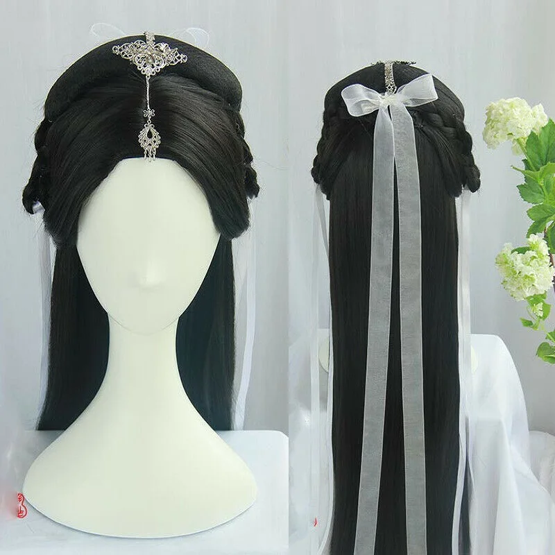 

Cosplay Photography Chinese Ancient Whole Hair Wig Hairpiece with Headwear Band
