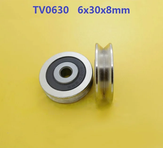 

20pcs/lot TV0630 TV0630VV 6x30x8 mm V groove pulley ball bearing guide track roller wheel bearings