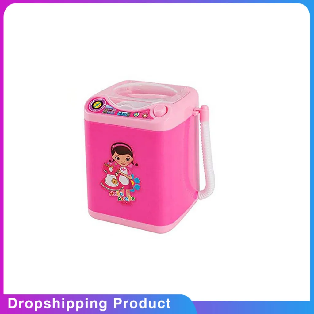 

Educational Toy Mini Electric Washing Machine Children Pretend & Play Baby Kids Home Appliances Toy - Pink