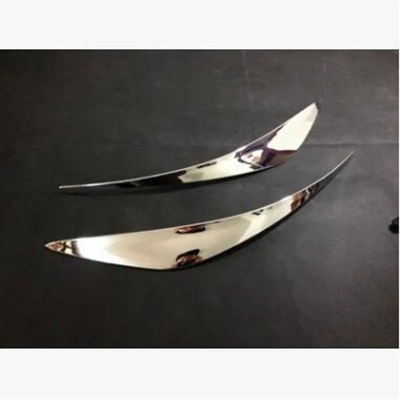 For Nissan X-Trail 2014-2018 2PCS High Quality ABS Chrome Car Front Headlight Eyebrow Cover Trim Styling Accessories | Автомобили и