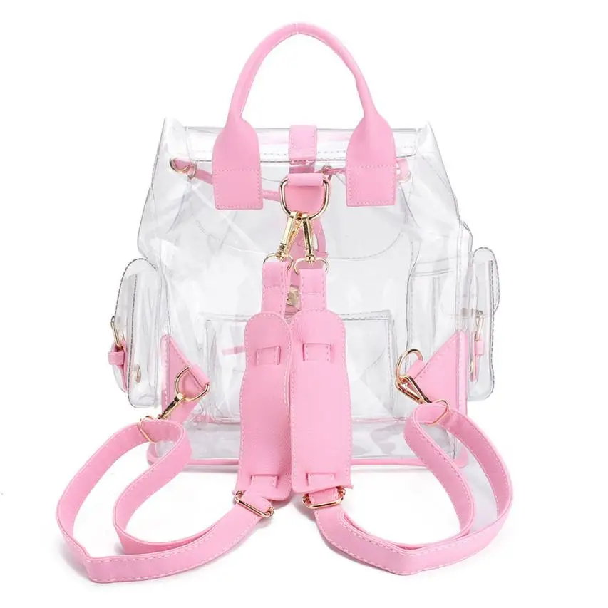 

Maison Fabre Women Backpack2018creative fashion ladies plastic perspective transparent backpack simple wild tide Bag May7