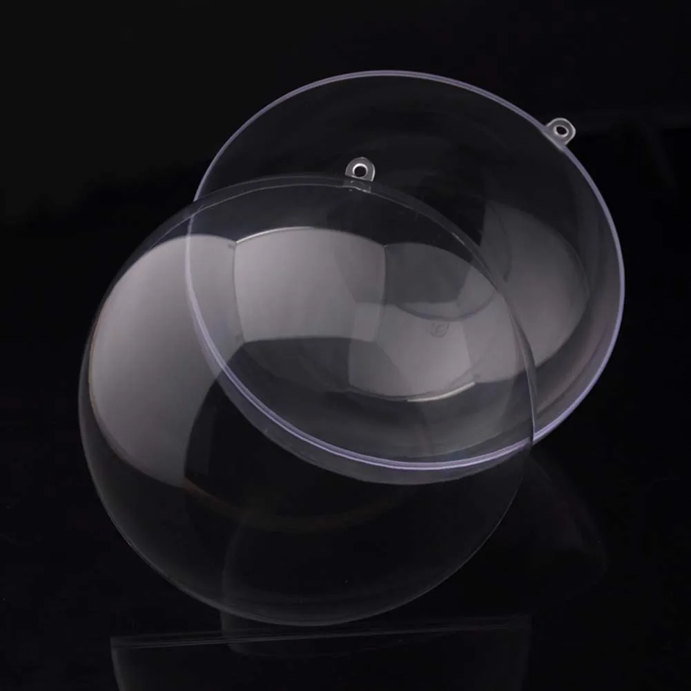 

1pcs Home & Living Clear Plastic Bath Bomb Molds Crafting Mold Fillable Ball Ornament Christmas Ball Creative Products 9 Sizes