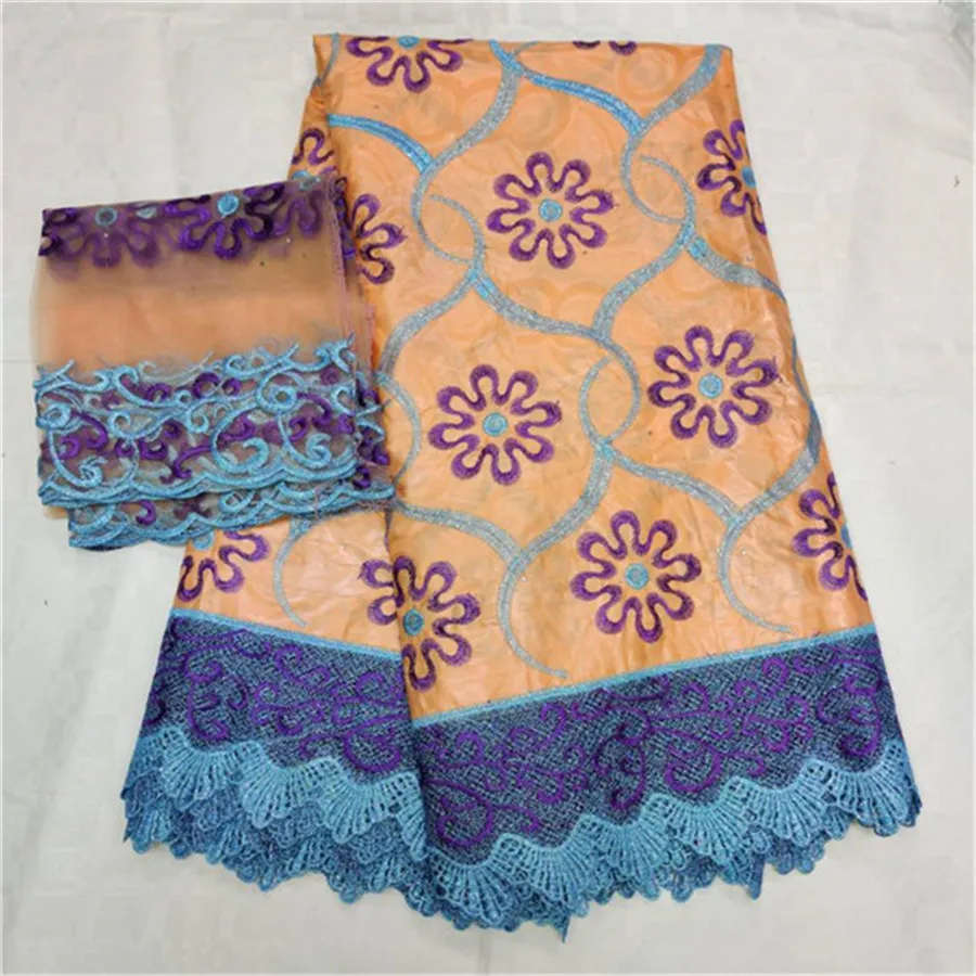 Африканский getzner ткань с Гипюр кружево высокое качество парча в Гвинейском стиле для свадьбы 5+ 2 ярдов/партия