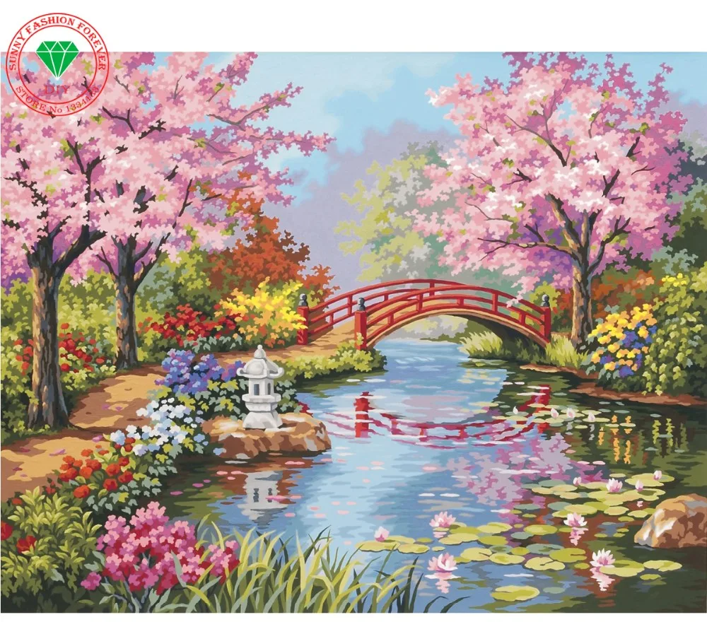 Diy Berlian Lukisan Pemandangan Alam Berlian Bordir Berlian Diy Berlian Lukisan Pemandangan Alam Berlian Bordir Berlian