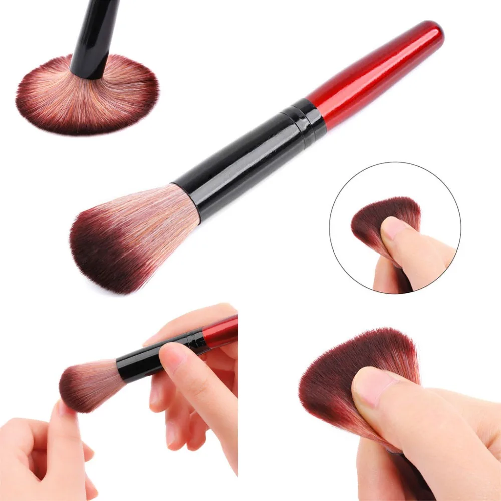 

Red Wood Nail Dust Remove Art Brush Makeup Make Up Brush tool Eyeliner Brush