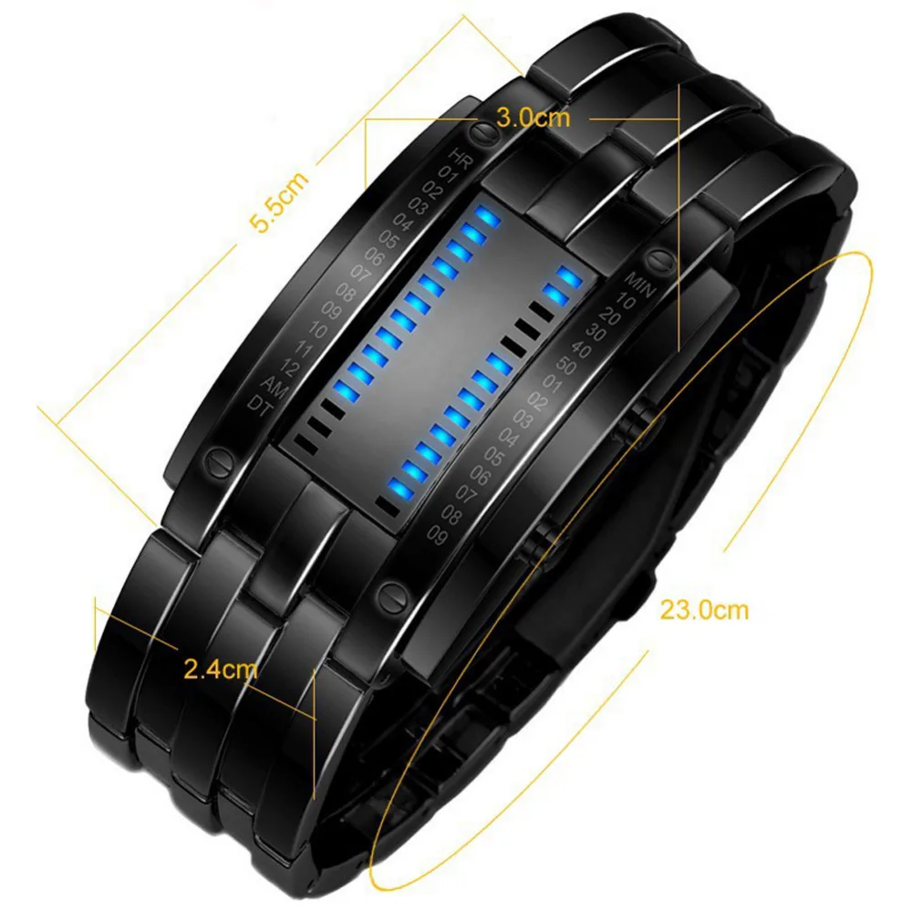 Fashion Creative Lovers Couple Watch Digital LED Clock Display 50M Waterproof Wristwatches For Men Women Gift Relogio Masculino